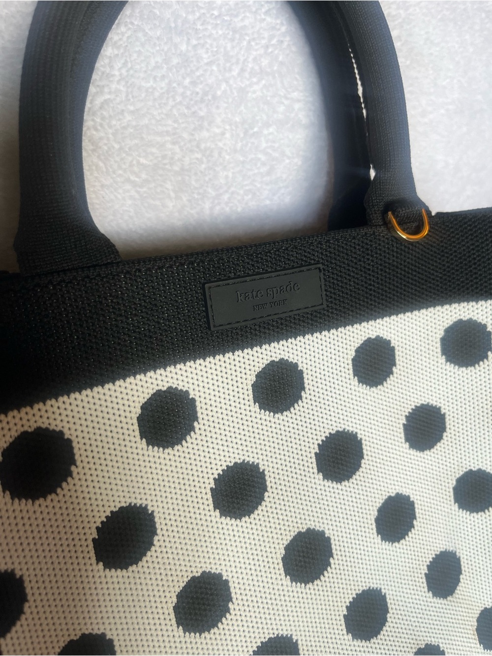 Kate Spade Target Collab Black & White Polka Dot Mini Tote - Picture 9 of 10